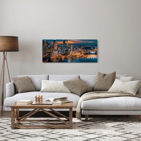 Obraz nočného mesta (120x50 cm)
