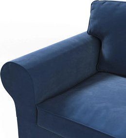 Poťah na sedačku Ektorp (nerozkladá sa, pre 2 osoby) farba produktu tmavomodrá látka lesklá, zamatová