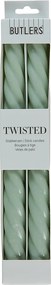TWISTED Sada lesklých sviečok 2 ks 25,5 cm - mätová