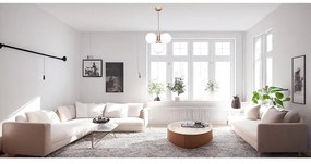 Biele/v zlatej farbe závesné svietidlo so skleneným tienidlom ø 15 cm Hector – Squid Lighting