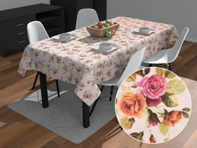 Biante Dekoračný obdĺžnikový obrus Leona LN-130 Ružičky na ružovom 130x180 cm