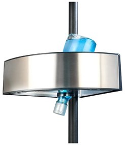 Teleskopická rohová polica do sprchy Wenko Prea Silver/Black, 27 × 20 cm