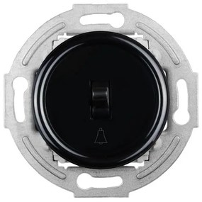 Elhard Zvončekové tlačidlo Retro Klasik, čierne KL1202B