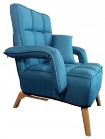 Sammer Originálna stolička ušiak v sivej farbe + taburetka S1408 svetlo sive