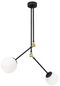 Čierne kovové závesné svietidlo Opviq lights Froso