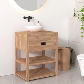 Kúpeľňová skrinka 60x45x75 cm masívne tíkové drevo