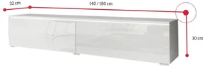 TV stolík MENDES D - čierna / nie / 140