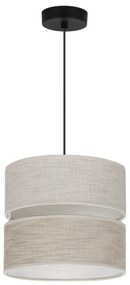 Závesné svietidlo Len, 1x béžové/svetlobéžové textilné tienidlo, (fi 20 cm), b