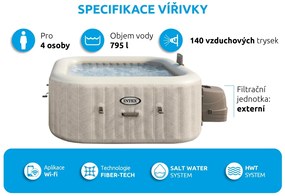 Intex | Vírivý bazén Pure Spa Chevron Deluxe 4 NP | 11400291