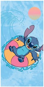 Bavlnená plážová osuška Lilo &amp; Stitch – motív Vodné radovánky - 100% bavlna - 70 x 140 cm