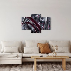 Obraz sivej abstrakcie (90x60 cm)