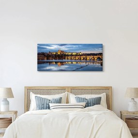 Obraz Pražského hradu a Karlovho mosta (120x50 cm)