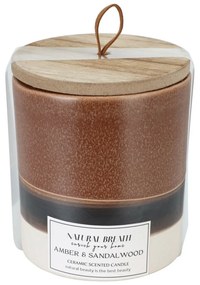 Sviečka Natural Breath, prírodný vosk, vôňa Amber & Sandal Wood, 205 g