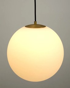 Biele/v zlatej farbe závesné svietidlo so skleneným tienidlom ø 10 cm Brisia – Kave Home