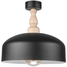 Prisadený luster RINA 1xE27/15W/230V čierna/buk