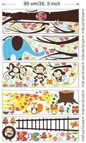 Samolepiace dekorácie Rozprávkový strom sovičky, opice