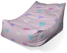 Sablio Sedací vak Lounge Srdce vedľa srdca - 80 x 95 x 50 cm
