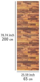 Hnedá plastová kúpeľňová predložka 65x200 cm Lambris – Wenko