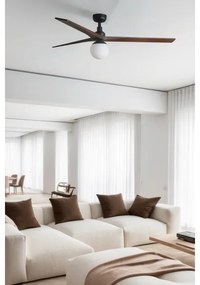 FARO 34276WT-11L - Stropný ventilátor KLIM L 1xE27/15W/230V orech/čierny pr.150c