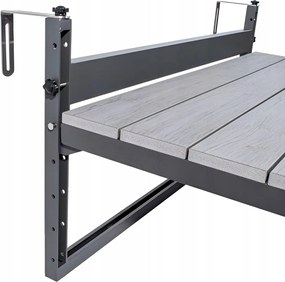 Závesný balkónový stolík na zábradlie