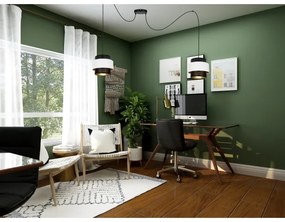 Luster na lanku NESS 2xE27/60W/230V pavúk čierna/biela