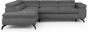 Sivá ženilková rohová pohovka (ľavý roh/do L) Marbeya – Ropez