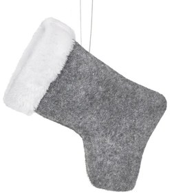 Vianočná ozdoba PLUSH oceľová (6 ks)