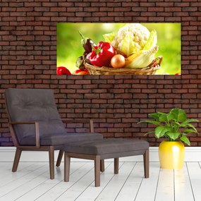 Obraz - Zelenina (120x50 cm)