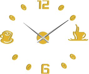 SENTOP | Nalepovacie hodiny na stenu káva I SENTOP 12P023 analógové