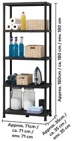 Livarno®  Policový regál, 71 x 35 x 180 cm  (100398021)