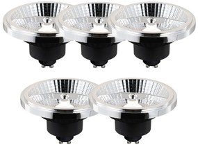 Sada 5 inteligentných stmievateľných LED žiaroviek GU10 AR111 10W 800 lm 2200 - 6500K