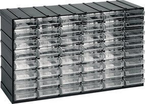 Modulová skrinka so zásuvkami, 382 x 148 x 230 mm, 48 zásuviek