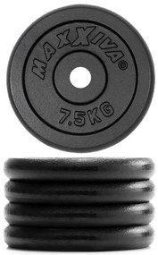 MAXXIVA 81685 Sada 2 závažia na činky celkom 15 kg, liatina, čiern