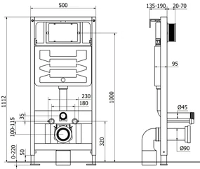 Mexen Fenix Slim, podomietkový modul a závesné WC Stella, biela, 6103368XX00