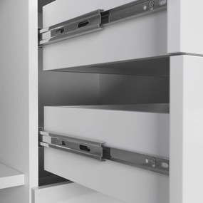 Komoda Torvi K 110,4 cm biela lesklá