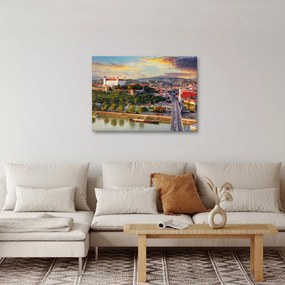 Obraz - Panorama Bratislavy, Slovensko (70x50 cm)