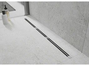 Mexen Flat Super Slim, super tenký odtokový žľab s 360° rotačným sifónom 150 cm, nerez, 1051150