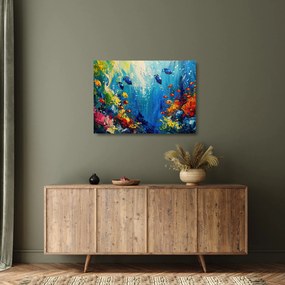 Sklenený obraz - Maľba podmorského sveta (70x50 cm)