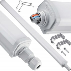 Hermetické LED svietidlo 46W 6500K 5600lm 150cm Phillips povrchová montáž do garáže