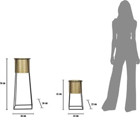 Sada 2 ks kvetinových stojanov Couple Cup čierno-zlatá