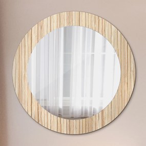 Okrúhle zrkadlo s potlačou Bambusová slama fi 60 cm