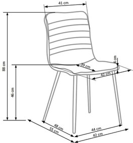 Halmar Jedálenská stolička K251, sivá
