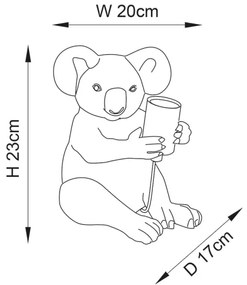 Endon 95082 - Stolná lampa KOALA 1xE27/10W/230V zlatá