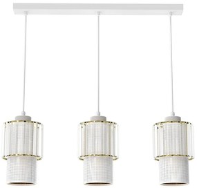 Luster na lanku BLANCO 3xE27/60W/230V biela