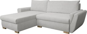 Rohová sedačka Helvetius, svetlo šedá látka