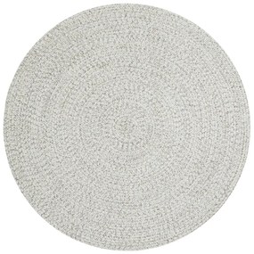 Biely/béžový okrúhly vonkajší koberec ø 150 cm - NORTHRUGS