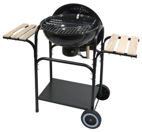 Prenosný gril na drevené uhlie čierna/drevo