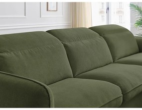 Zelená rozkladacia rohová pohovka (variabilná) Achille – Bobochic Paris