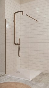 Deante Sprchová zastena Walk-in Prizma - KTJ C39P 90 cm, bronz kartáčovaná - bez vaničky