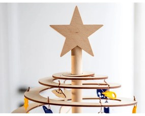 Drevená hviezda na dekoratívny vianočný stromček Spira Large